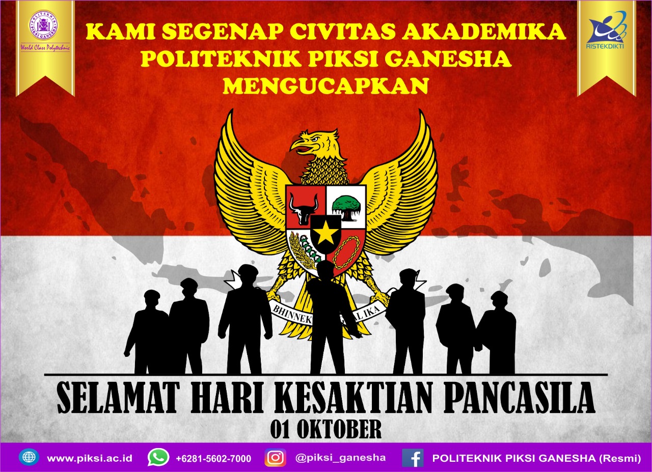 Selamat Hari Kesaktian Pancasila Politeknik Piksi Ganesha